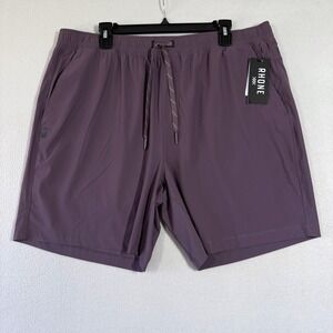 RHONE Shorts Mens XXL Pursuit Short 7" Unlined Shadow Plum Athletic Workout NWT